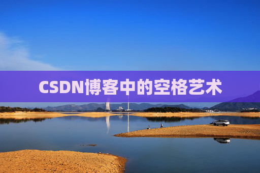 CSDN博客中的空格艺术